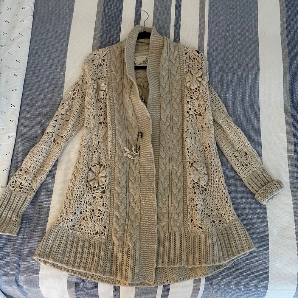Long Anthropologie Cardigan - size small